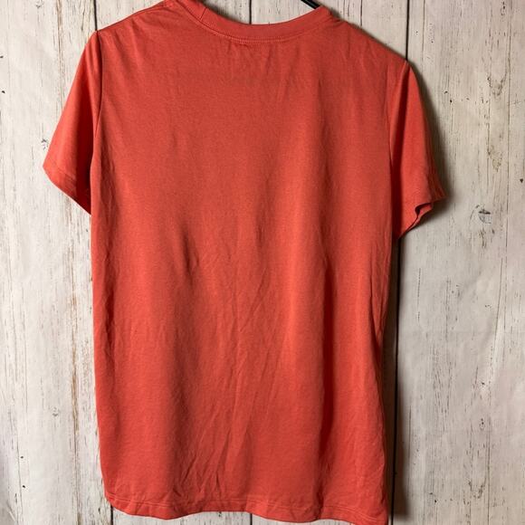 Nike Women’s Athletic Sporty Workout Crew Neck Short Sleeve Orange T-Shirt Sz L - Picture 4 of 9
